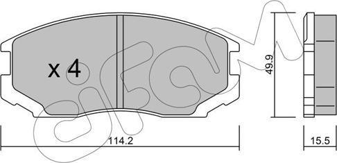 Cifam 822-221-0 - Kit de plaquettes de frein, frein à disque cwaw.fr