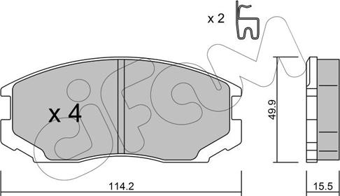 Cifam 822-221-1 - Kit de plaquettes de frein, frein à disque cwaw.fr