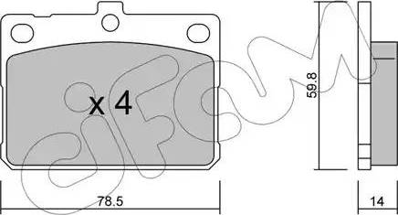 Cifam 822-228-0 - Kit de plaquettes de frein, frein à disque cwaw.fr