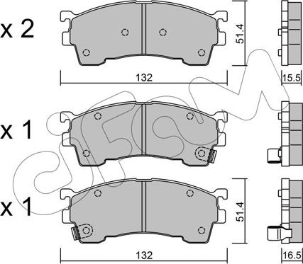 Cifam 822-223-1 - Kit de plaquettes de frein, frein à disque cwaw.fr