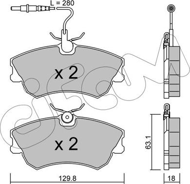 Cifam 822-222-0 - Kit de plaquettes de frein, frein à disque cwaw.fr