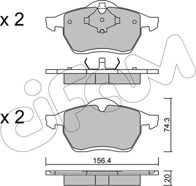 Cifam 822-279-0 - Kit de plaquettes de frein, frein à disque cwaw.fr