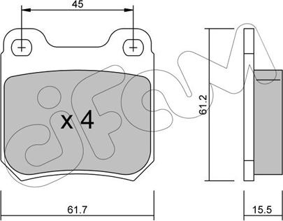 Cifam 822-275-0 - Kit de plaquettes de frein, frein à disque cwaw.fr