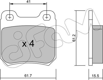 Cifam 822-276-0 - Kit de plaquettes de frein, frein à disque cwaw.fr