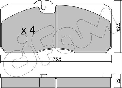 Cifam 822-271-0 - Kit de plaquettes de frein, frein à disque cwaw.fr