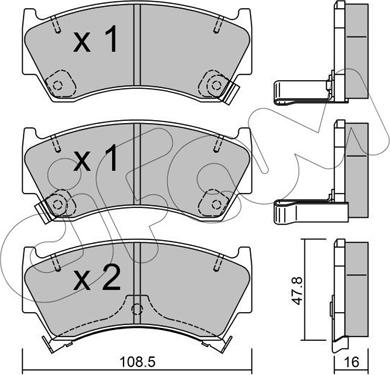 Cifam 822-278-0 - Kit de plaquettes de frein, frein à disque cwaw.fr