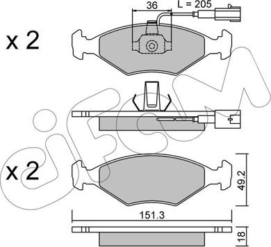 Cifam 822-273-0 - Kit de plaquettes de frein, frein à disque cwaw.fr