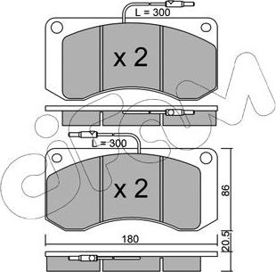 Cifam 822-272-0 - Kit de plaquettes de frein, frein à disque cwaw.fr