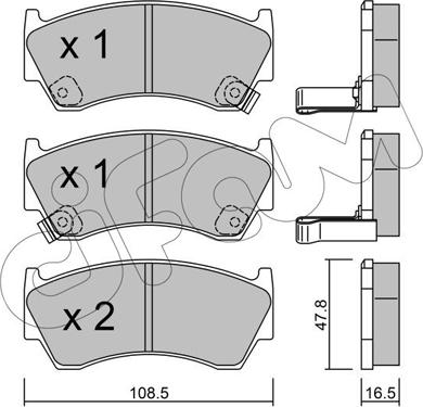 Cifam 822-277-0 - Kit de plaquettes de frein, frein à disque cwaw.fr