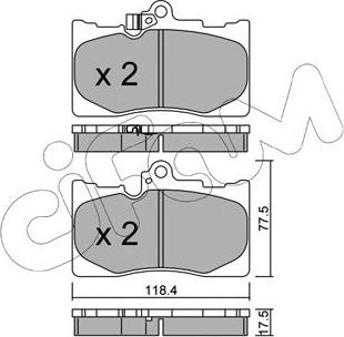 Cifam 822-799-0 - Kit de plaquettes de frein, frein à disque cwaw.fr