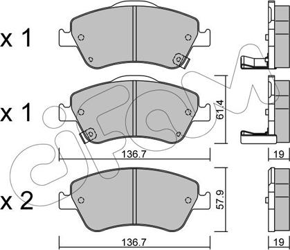 Cifam 822-794-0 - Kit de plaquettes de frein, frein à disque cwaw.fr