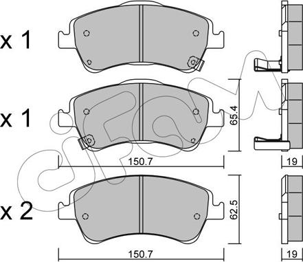 Cifam 822-795-0 - Kit de plaquettes de frein, frein à disque cwaw.fr