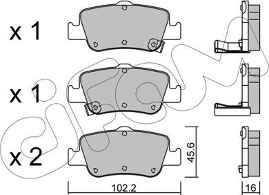 Cifam 822-796-0 - Kit de plaquettes de frein, frein à disque cwaw.fr