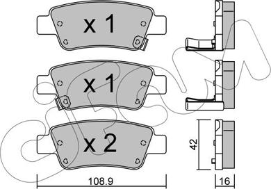 Cifam 822-790-0 - Kit de plaquettes de frein, frein à disque cwaw.fr