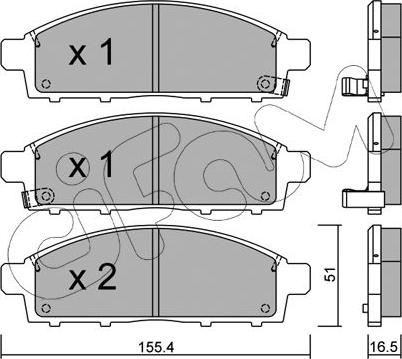 Cifam 822-791-0 - Kit de plaquettes de frein, frein à disque cwaw.fr