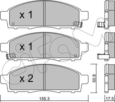 Cifam 822-791-1 - Kit de plaquettes de frein, frein à disque cwaw.fr