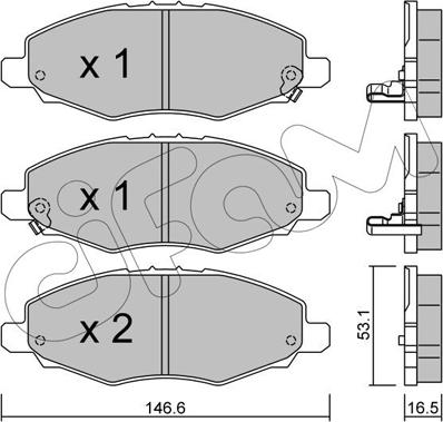 Cifam 822-798-0 - Kit de plaquettes de frein, frein à disque cwaw.fr