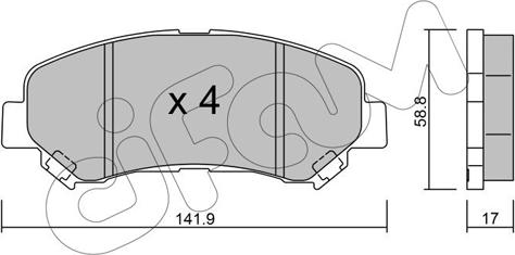 Cifam 822-792-0 - Kit de plaquettes de frein, frein à disque cwaw.fr