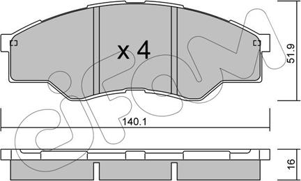 Cifam 822-797-0 - Kit de plaquettes de frein, frein à disque cwaw.fr