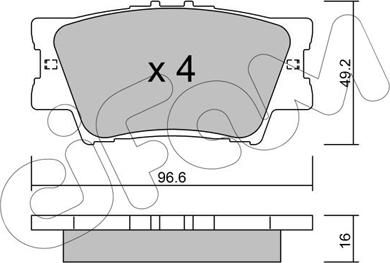 Cifam 822-749-0 - Kit de plaquettes de frein, frein à disque cwaw.fr