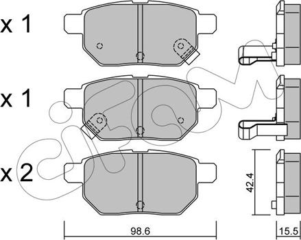 Cifam 822-746-0 - Kit de plaquettes de frein, frein à disque cwaw.fr