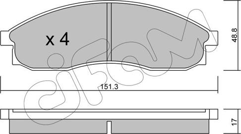 Cifam 822-740-0 - Kit de plaquettes de frein, frein à disque cwaw.fr