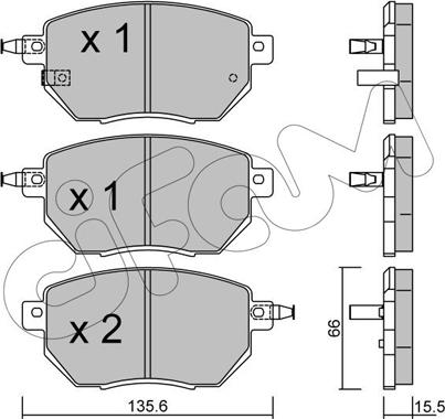 Cifam 822-741-0 - Kit de plaquettes de frein, frein à disque cwaw.fr