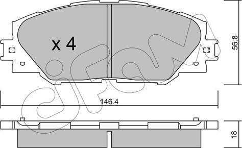 Cifam 822-748-0 - Kit de plaquettes de frein, frein à disque cwaw.fr