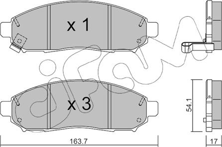 Cifam 822-743-0 - Kit de plaquettes de frein, frein à disque cwaw.fr