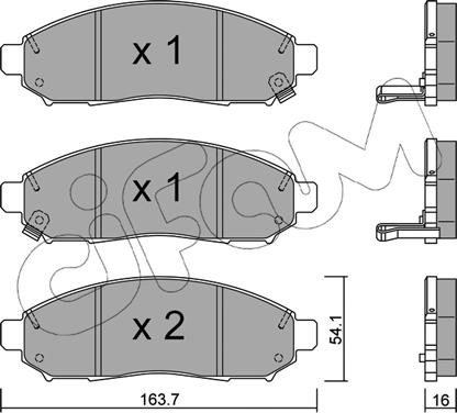 Cifam 822-743-1 - Kit de plaquettes de frein, frein à disque cwaw.fr