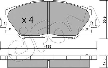 Cifam 822-747-0 - Kit de plaquettes de frein, frein à disque cwaw.fr