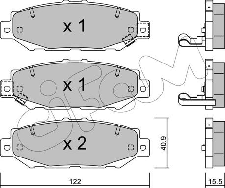 Cifam 822-759-0 - Kit de plaquettes de frein, frein à disque cwaw.fr