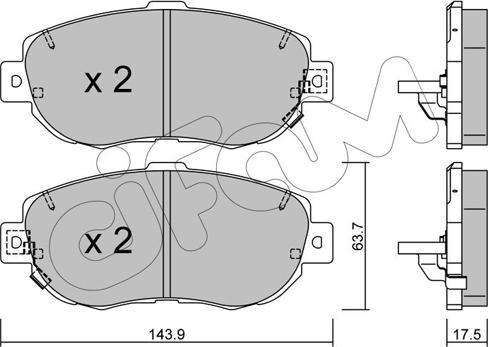 Cifam 822-756-0 - Kit de plaquettes de frein, frein à disque cwaw.fr