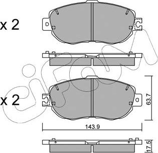 Cifam 822-756-1 - Kit de plaquettes de frein, frein à disque cwaw.fr