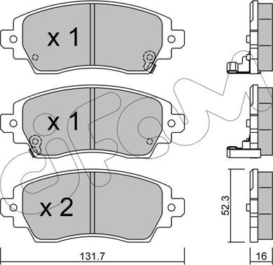 Cifam 822-750-0 - Kit de plaquettes de frein, frein à disque cwaw.fr