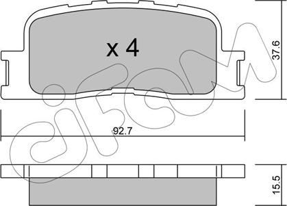 Cifam 822-753-0 - Kit de plaquettes de frein, frein à disque cwaw.fr