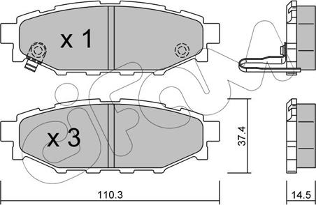 Cifam 822-764-0 - Kit de plaquettes de frein, frein à disque cwaw.fr