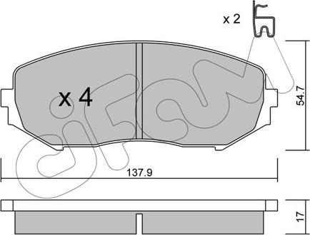 Cifam 822-766-0 - Kit de plaquettes de frein, frein à disque cwaw.fr