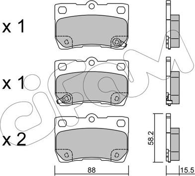 Cifam 822-761-0 - Kit de plaquettes de frein, frein à disque cwaw.fr