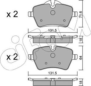 Cifam 822-768-0 - Kit de plaquettes de frein, frein à disque cwaw.fr