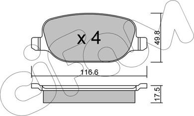 Cifam 822-704-0 - Kit de plaquettes de frein, frein à disque cwaw.fr