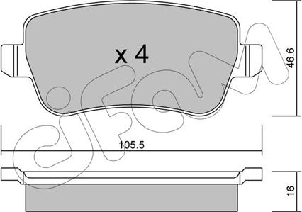 Cifam 822-706-0 - Kit de plaquettes de frein, frein à disque cwaw.fr