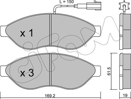 Cifam 822-708-0 - Kit de plaquettes de frein, frein à disque cwaw.fr