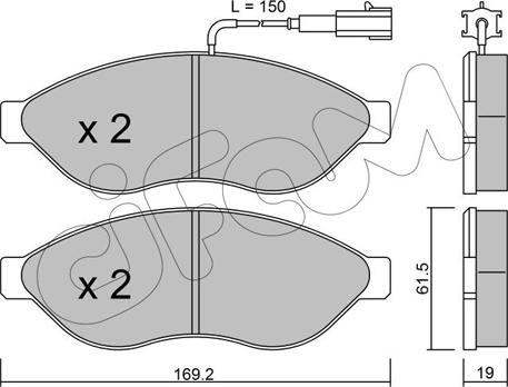 Cifam 822-708-1 - Kit de plaquettes de frein, frein à disque cwaw.fr