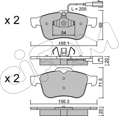 Cifam 822-703-1 - Kit de plaquettes de frein, frein à disque cwaw.fr