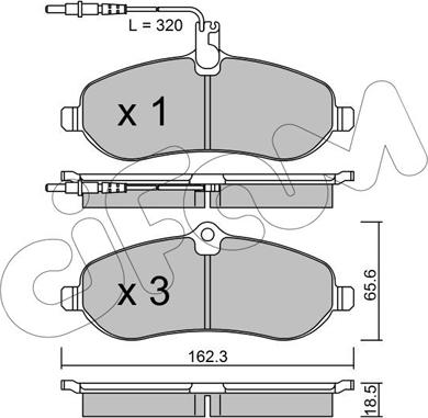 Cifam 822-707-0 - Kit de plaquettes de frein, frein à disque cwaw.fr