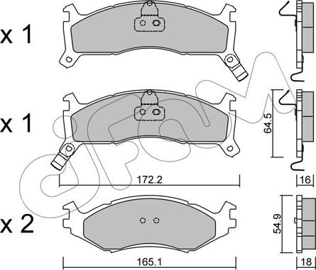 Cifam 822-714-0 - Kit de plaquettes de frein, frein à disque cwaw.fr