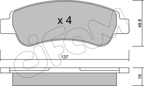 Cifam 822-710-0 - Kit de plaquettes de frein, frein à disque cwaw.fr