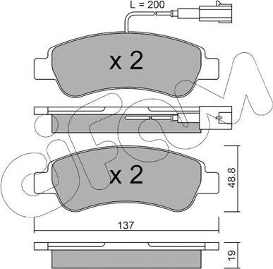 Cifam 822-710-1 - Kit de plaquettes de frein, frein à disque cwaw.fr