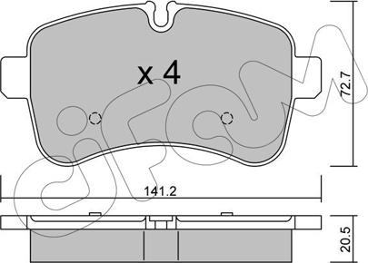 Cifam 822-711-0 - Kit de plaquettes de frein, frein à disque cwaw.fr